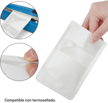 Cargar imagen en el visor de la galería, 50 Bolsas blancas reutilizables sellables