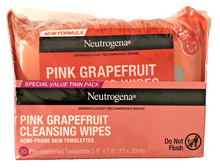 Cargar imagen en el visor de la galería, Neutrogena Toallitas Limpiadoras Sin Aceite Twin Pack – Pomelo Rosa
