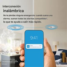 Cargar imagen en el visor de la galería, Detector de humo inteligente, aplicación Ring habilitada para notificaciones en tiempo real