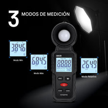 Cargar imagen en el visor de la galería, Medidor de luz digital de iluminancia, medidor de luz de 200,000 Lux