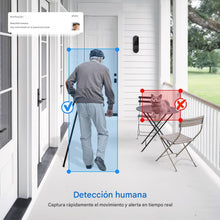 Cargar imagen en el visor de la galería, Cámara de timbre de video inalámbrico de 1080p, visión nocturna, detección humana