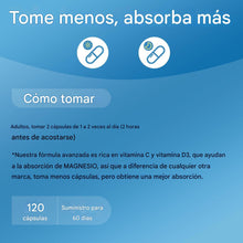 Cargar imagen en el visor de la galería, L-treonato de magnesio 2000 mg, 120 cápsulas