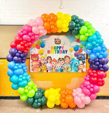 Cargar imagen en el visor de la galería, Bezente Globos de látex arcoíris surtidos, paquete de 100 globos redondos de helio de 12 Q1