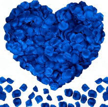 Cargar imagen en el visor de la galería, 2200 piezas pétalos de flores artificiales decoraciones para fiestas de compromiso pétalos de rosa falsos para noche romántica, boda, propuesta aniversario decoraciones de flores (blanco)