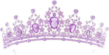 Cargar imagen en el visor de la galería, FORSEVEN Tiaras de cristal para mujer, tiaras de boda y coronas para mujer