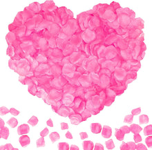 Cargar imagen en el visor de la galería, 2200 piezas pétalos de flores artificiales decoraciones para fiestas de compromiso pétalos de rosa falsos para noche romántica, boda, propuesta aniversario decoraciones de flores (blanco)