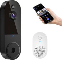 Cargar imagen en el visor de la galería, Cámara de timbre de video inalámbrico de 1080p, visión nocturna, detección humana