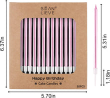 Cargar imagen en el visor de la galería, BEAN LIEVE 30 velas de cumpleaños metálicas largas