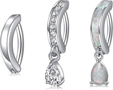 Cargar imagen en el visor de la galería, JFORYOU Anillo de Ombligo Clicker Corazón Flotante de Ópalo Piercing