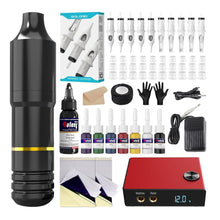 Cargar imagen en el visor de la galería, Pistola de tatuaje, kit completo de tatuaje rotativo para principiantes
