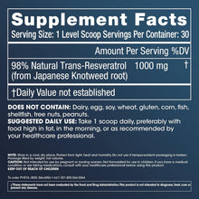 Cargar imagen en el visor de la galería, ProHealth Longevity Micronized Trans Resveratrol Polvo 1.06 oz - 98% Grado Farmacéutico Puro