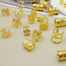 Cargar imagen en el visor de la galería, 100 piezas de rastas doradas para el cabello