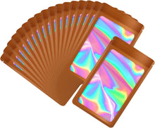 Cargar imagen en el visor de la galería, EONJOE Paquete de 100 bolsas de mylar de 5 x 8 pulgadas con ventana transparente, holográficas,