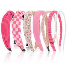 Cargar imagen en el visor de la galería, AHONEY Paquete de 7 diademas marrones para mujeres y hombres