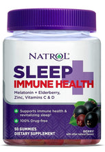 Cargar imagen en el visor de la galería, Gomitas, suplemento para dormir melatonina 6gm e inmunidad, saúco, 50 unidades