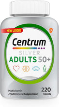 Cargar imagen en el visor de la galería, Centrum Multivitamínico plateado para adultos mayores de 50 años, sin gluten, sin OMG, apoya la memoria y la cognición