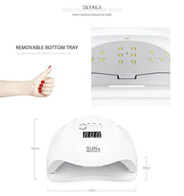 Cargar imagen en el visor de la galería, Lámpara de uñas UV de 54 W, con 4 temporizador de 10/30/60/99 segundos NDP-8