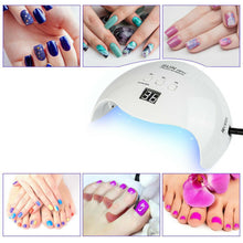 Cargar imagen en el visor de la galería, Lámpara de uñas LED UV 48W Secador de uñas para gel y esmalte regular Sensor automático de 3 temporizadores Nivel de salón profesional