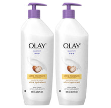 Cargar imagen en el visor de la galería, Olay Loción corporal con Manteca de Karité y Vitaminas E y B3, 20.2 oz (Paquete de 2)