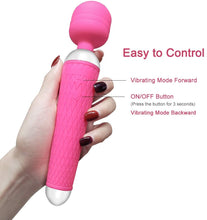 Cargar imagen en el visor de la galería, Masajeador inalámbrico de mano, recargable, impermeable, varita masajeadora inalámbrica impermeable Rosado NDP-63