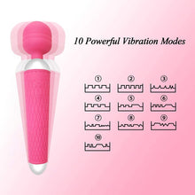 Cargar imagen en el visor de la galería, Masajeador inalámbrico de mano, recargable, impermeable, varita masajeadora inalámbrica impermeable Rosado NDP-63