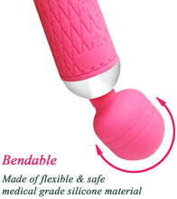 Cargar imagen en el visor de la galería, Masajeador inalámbrico de mano, recargable, impermeable, varita masajeadora inalámbrica impermeable Rosado NDP-63