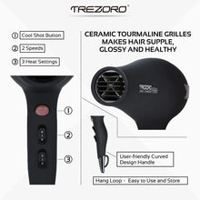 Cargar imagen en el visor de la galería, Secador de pelo profesional de salón iónico, potente cerámica de 2200 vatios NDP-35