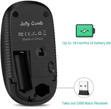Cargar imagen en el visor de la galería, Ratón inalámbrico delgado Jelly Peb 2.4G con nano receptor, menos ruido, ratones ópticos portátiles portátiles para notebook, PC, laptop, computadora MS001NDP-29