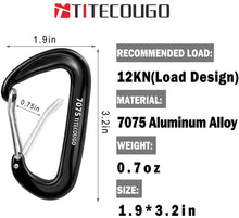 Cargar imagen en el visor de la galería, Duty Light mosquetón Clips nominal 2645 LBS NDP-27