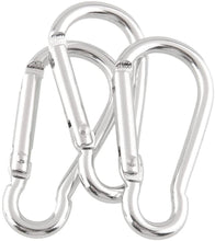 Cargar imagen en el visor de la galería, RamPro 1Pc Spring Snap Hook Mosquetón Llavero con clip de acero inoxidable - 3/16 a 5/16 pulgadas, Grado 316 SSNDP-28