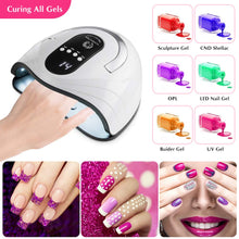 Cargar imagen en el visor de la galería, Lámpara de uñas UV LED, 120 W secador de uñas para esmalte de gel con 4 ajustes de temporizador NDP-24