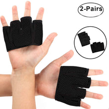 Cargar imagen en el visor de la galería, guantes de gimnasio para levantamiento, entrenamiento, ciclismo, yoga, correr, 2 pares, color negro NDP-51