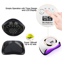 Cargar imagen en el visor de la galería, 168W lámpara de uñas, UV LED lámpara de uñas 42 luces NDP-29