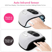 Cargar imagen en el visor de la galería, Lámpara de uñas UV LED, 120 W secador de uñas para esmalte de gel con 4 ajustes de temporizador NDP-24