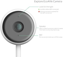 Cargar imagen en el visor de la galería, eco4life cámara de vigilancia de seguridad, 1080p, WiFi, HD, cámara inteligente para interior con visión nocturna NDP13