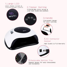 Cargar imagen en el visor de la galería, Lámpara de uñas de 120 W, UV LED lámpara de uñas 36 luces de gel de secado de uñasNDP-21