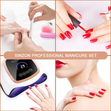 Cargar imagen en el visor de la galería, 168W UV LED lámpara de uñas, más rápido secador de uñas para esmalte de gel con 4 ajustes de temporizador NDP-22