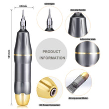 Cargar imagen en el visor de la galería, Bolígrafo giratorio profesional con motores suizos para tatuajes y rotuladores y agujas para tatuajes NDP-48