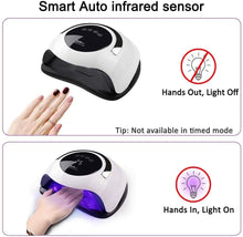 Cargar imagen en el visor de la galería, Lámpara de uñas LED UV, 120W más rápido para esmalte de gel, 4 ajustes de temporizador, NDP-26