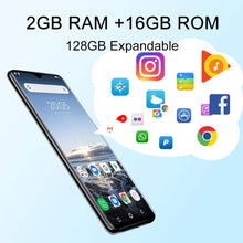 Cargar imagen en el visor de la galería, Teléfono móvil desbloqueado Android 9.0, pantalla infinita de 5,7 "19: 9, cámaras de 8 MP + 2 MP, NDP-47