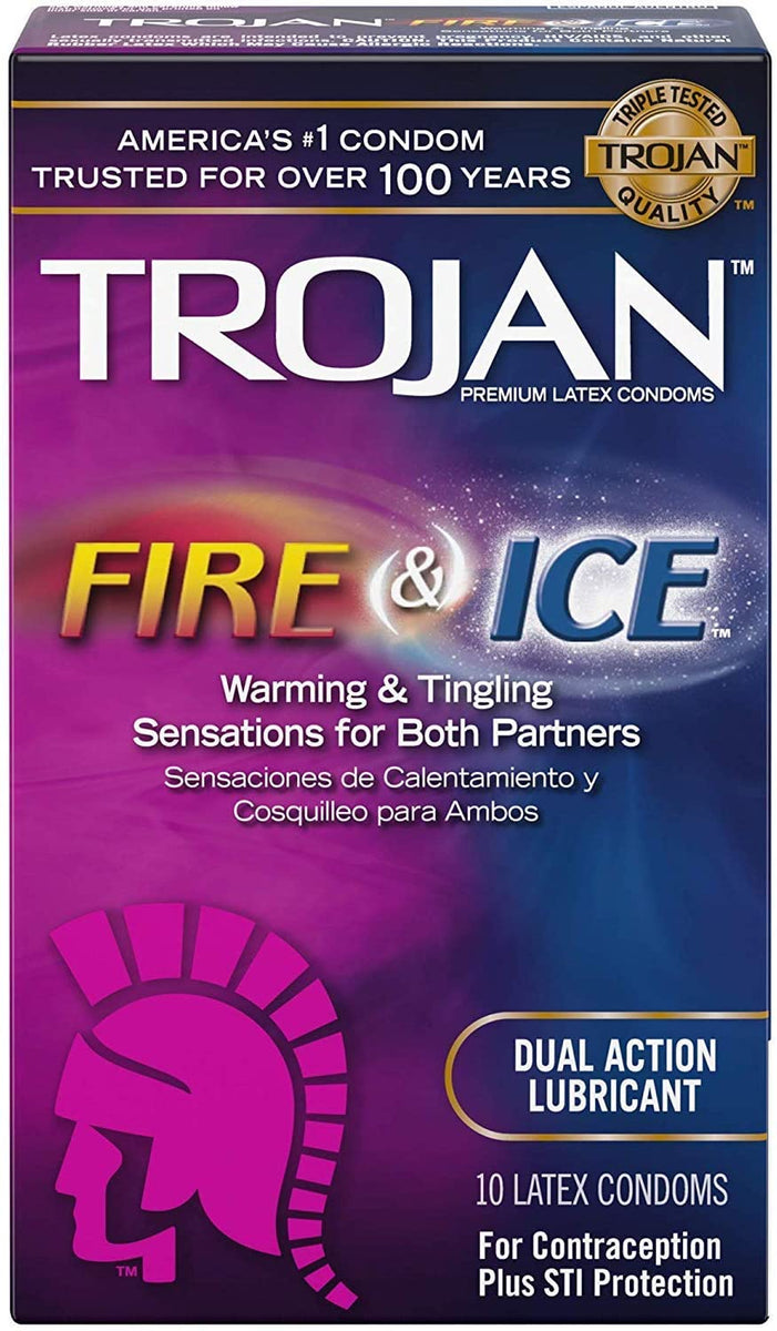 Trojan Condom Lubricante de doble accin para fuego y hielo (10 unidad SupplyRD.com Trojan Condom Lubricante de doble accin para fuego y hielo (10 unidad SupplyRD.com