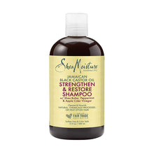 Cargar imagen en el visor de la galería, Aceite de ricino negro jamaicano SheaMoisture Fortalece y restaura el cabello dañado 13 oz