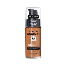 Cargar imagen en el visor de la galería, Revlon ColorStay para pieles mixtas / grasas SPF 15, acabado mate, sin aceite, 355 almendras, 1.0 oz