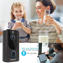 Cargar imagen en el visor de la galería, Timbre de vídeo inteligente inalámbrico con almacenamiento en la nube gratuito, vídeo HD 1080p NDP 61