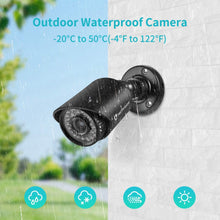 Cargar imagen en el visor de la galería, cámara de vigilancia CCTV con visión nocturna, alerta de movimiento, detección de rostro, acceso remoto 4 piezas NDP7