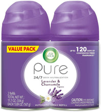 Cargar imagen en el visor de la galería, Air Wick Freshmatic 4 recambios de spray automático, lavanda y manzanilla NDP 48