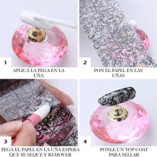 Cargar imagen en el visor de la galería, Pegatinas de transferencia de lámina de uñas Macute para arte de uñas, 10 rollos