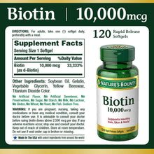 Cargar imagen en el visor de la galería, Suplemento de Biotin 10,000mg.