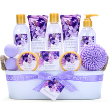 Cargar imagen en el visor de la galería, Set de regalo Body & Earth Bath 12 piezas con aroma de lavanda NDP-23
