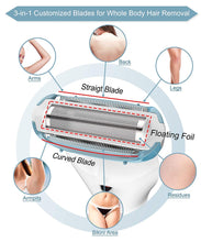 Cargar imagen en el visor de la galería, Maquinilla de afeitar eléctrica para mujeres recargable sin dolor mojado y seco sin cable NDP-13